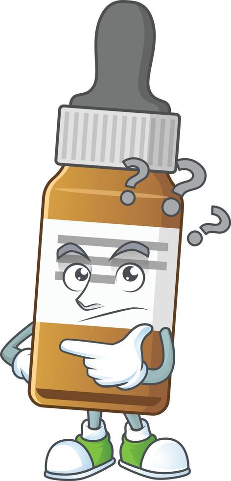 liquido bottiglia cartone animato personaggio vettore