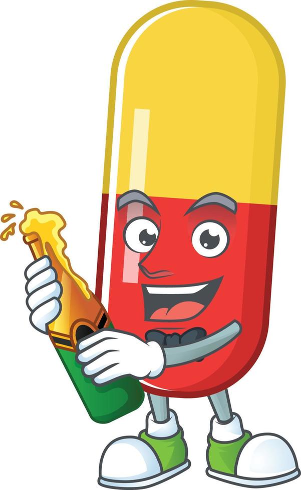rosso giallo capsule cartone animato personaggio vettore