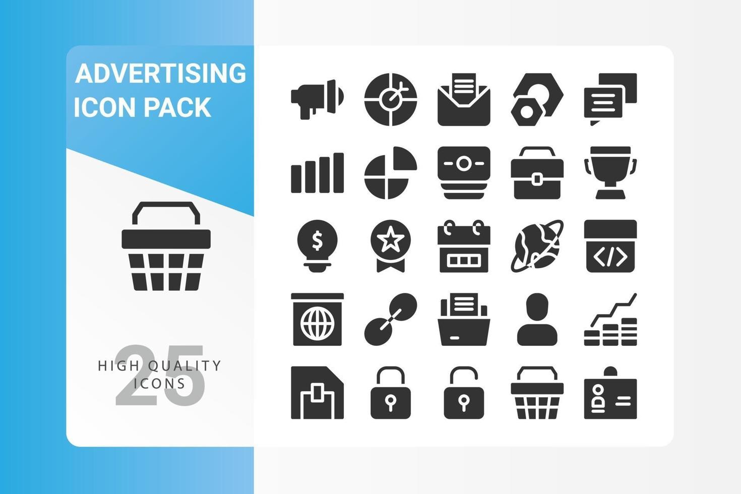 icon pack pubblicitario per il design del tuo sito web, logo, app, ui vettore