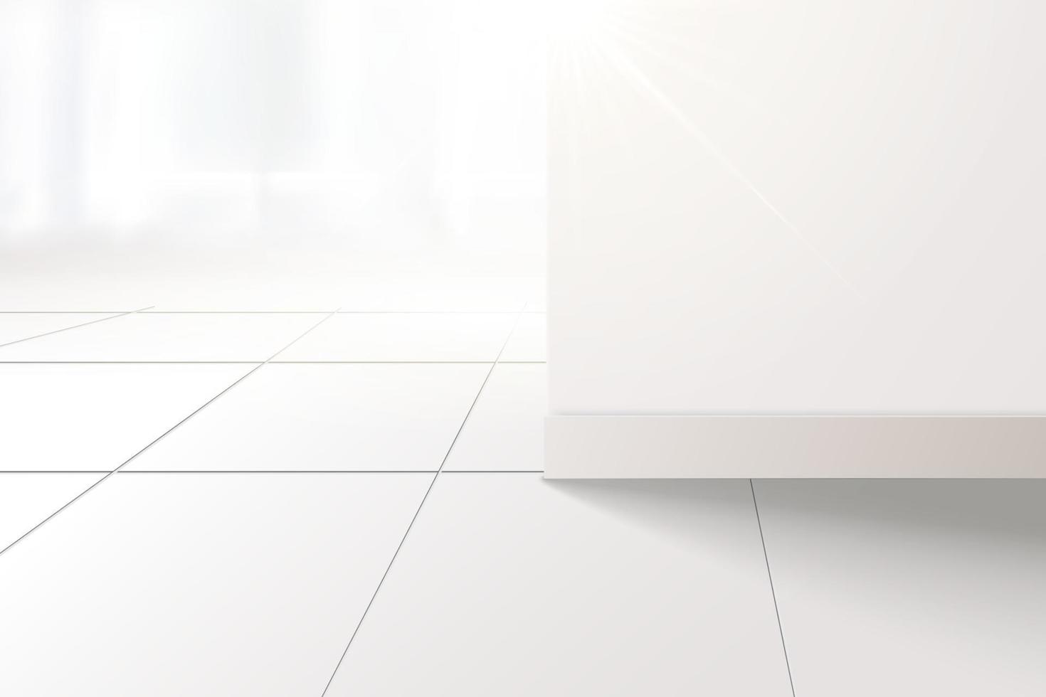 bianca piastrelle pavimento nel 3d illustrazione, può essere Usato per pavimento addetto alle pulizie Annunci vettore