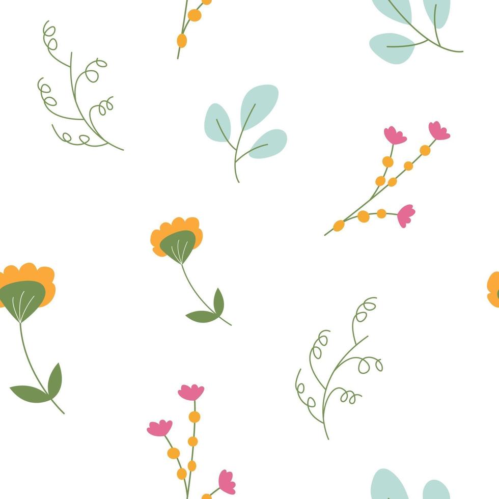 vettore fiore giardino seamless pattern di ripetizione sfondo design. perfetto per carta da parati moderna, tessuto, album di ritagli e progetti di confezionamento.