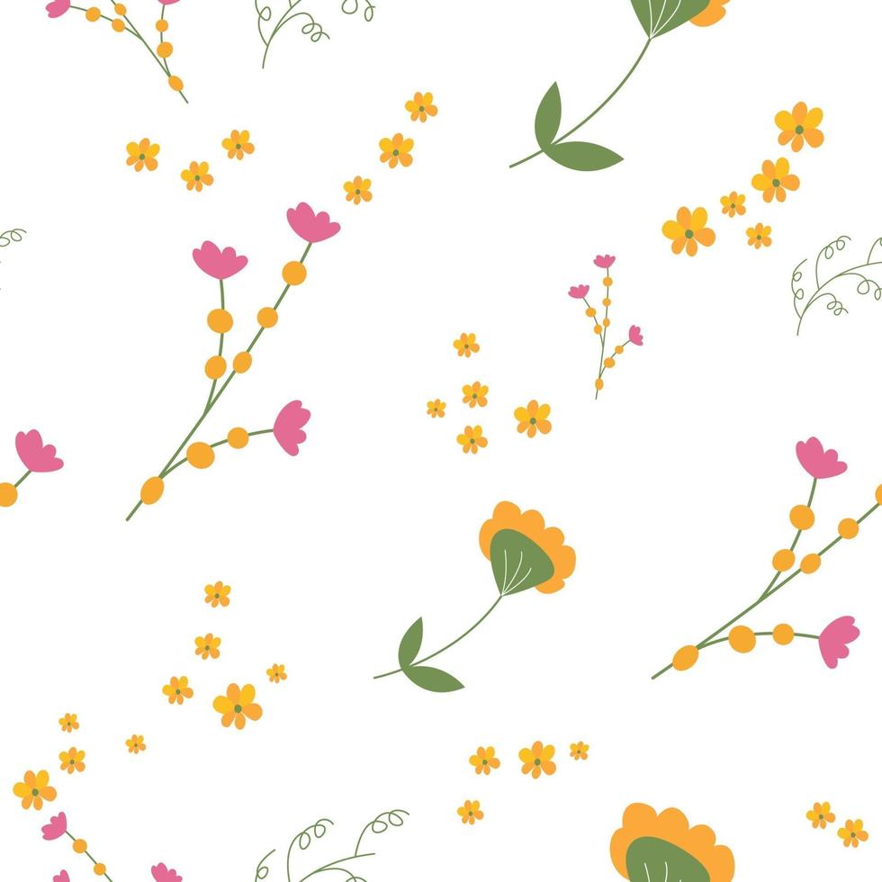 vettore fiore giardino seamless pattern di ripetizione sfondo design. perfetto per carta da parati moderna, tessuto, album di ritagli e progetti di confezionamento.