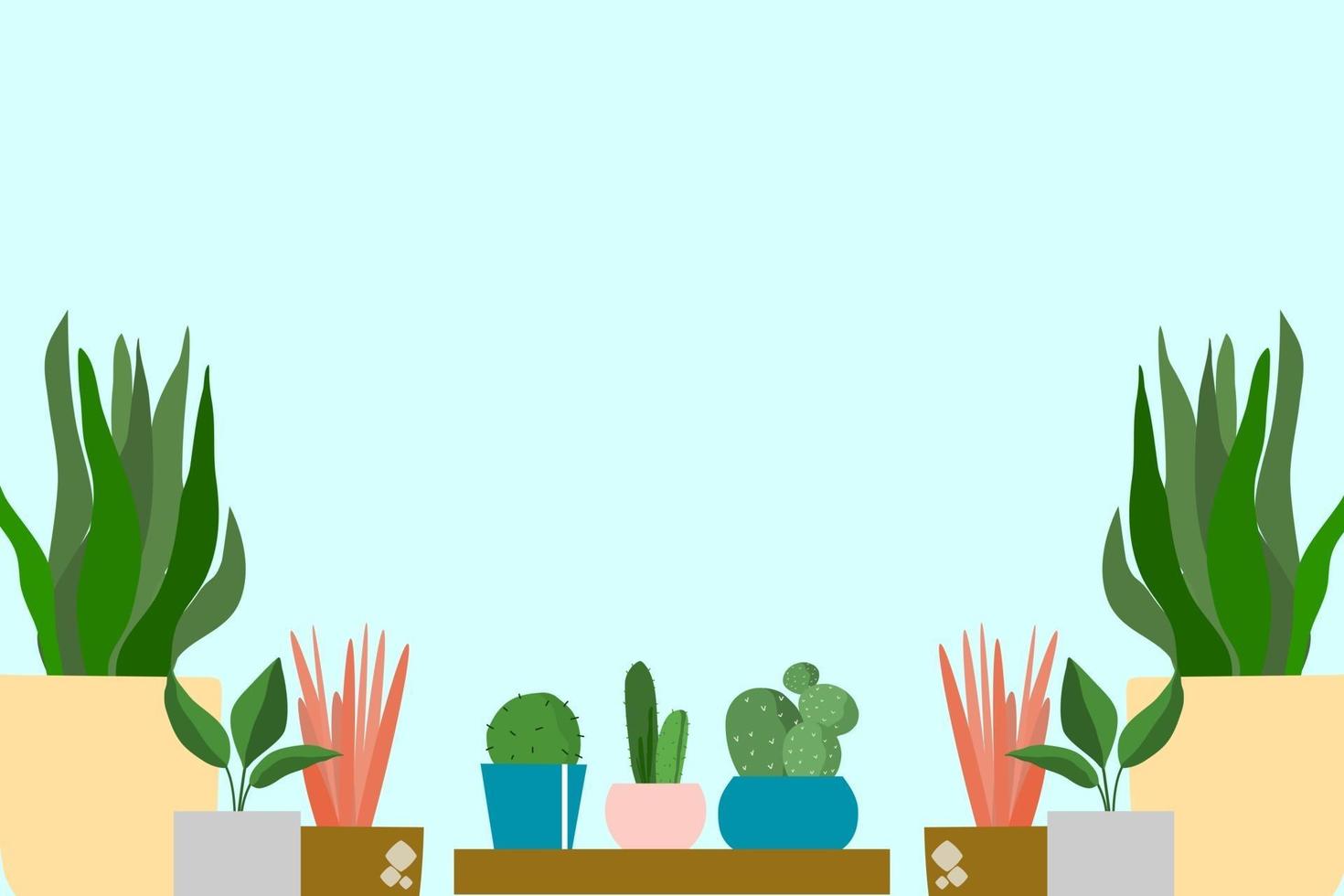 vettore di sfondo di piante decorative