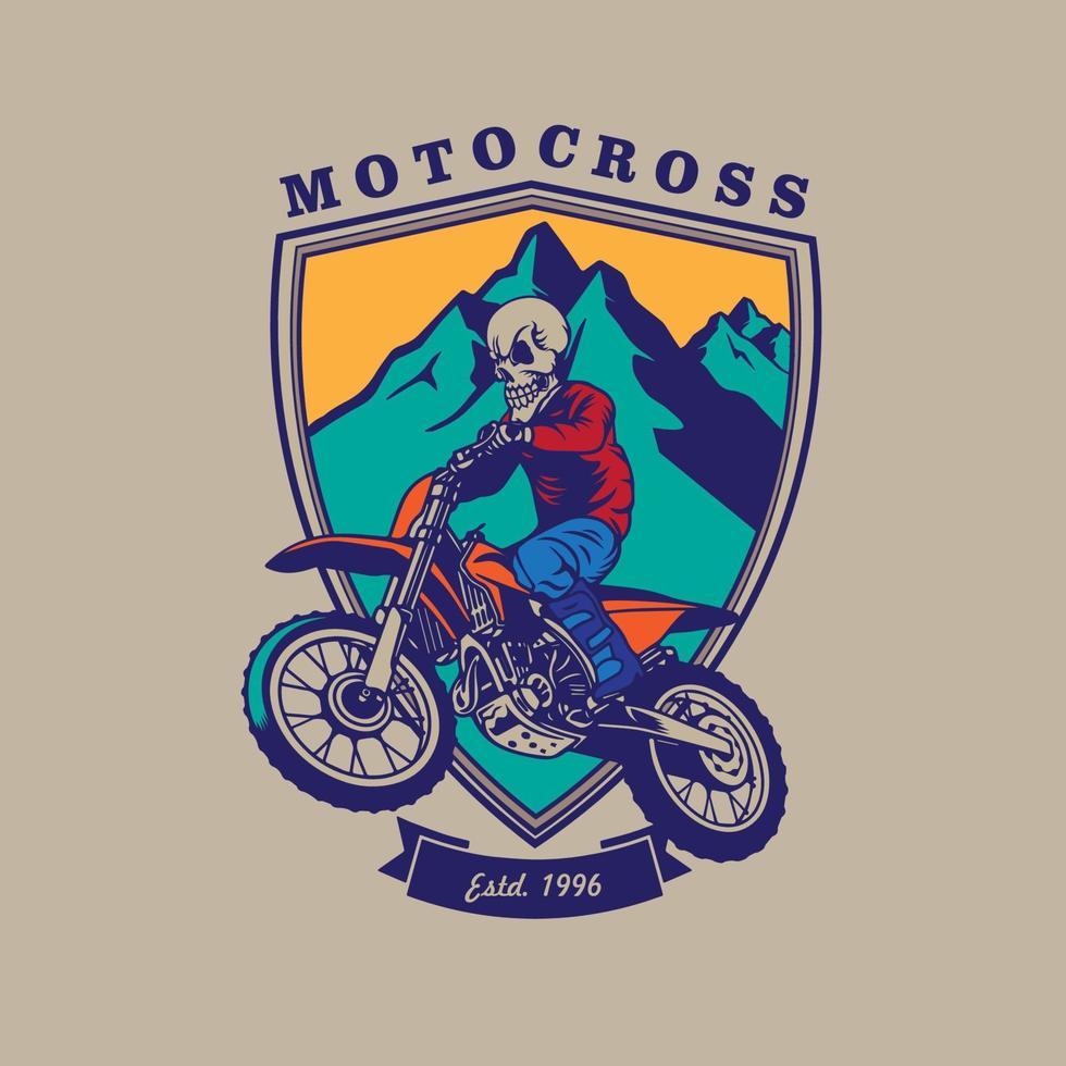 motocross logo vettore illustrazione