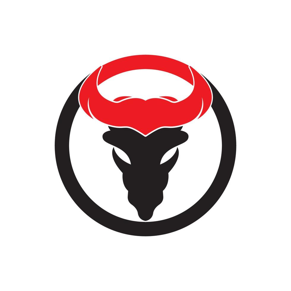 Toro testa logo vettore icona illustrazione design