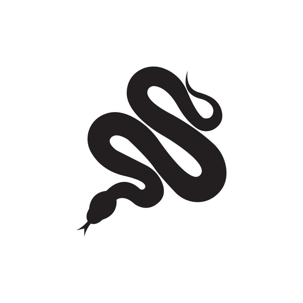 serpente logo vettore icona illustrazione su piatto design