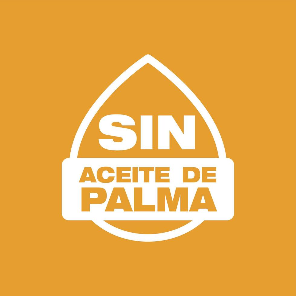 palma olio gratuito icona scritto nel spagnolo vettore