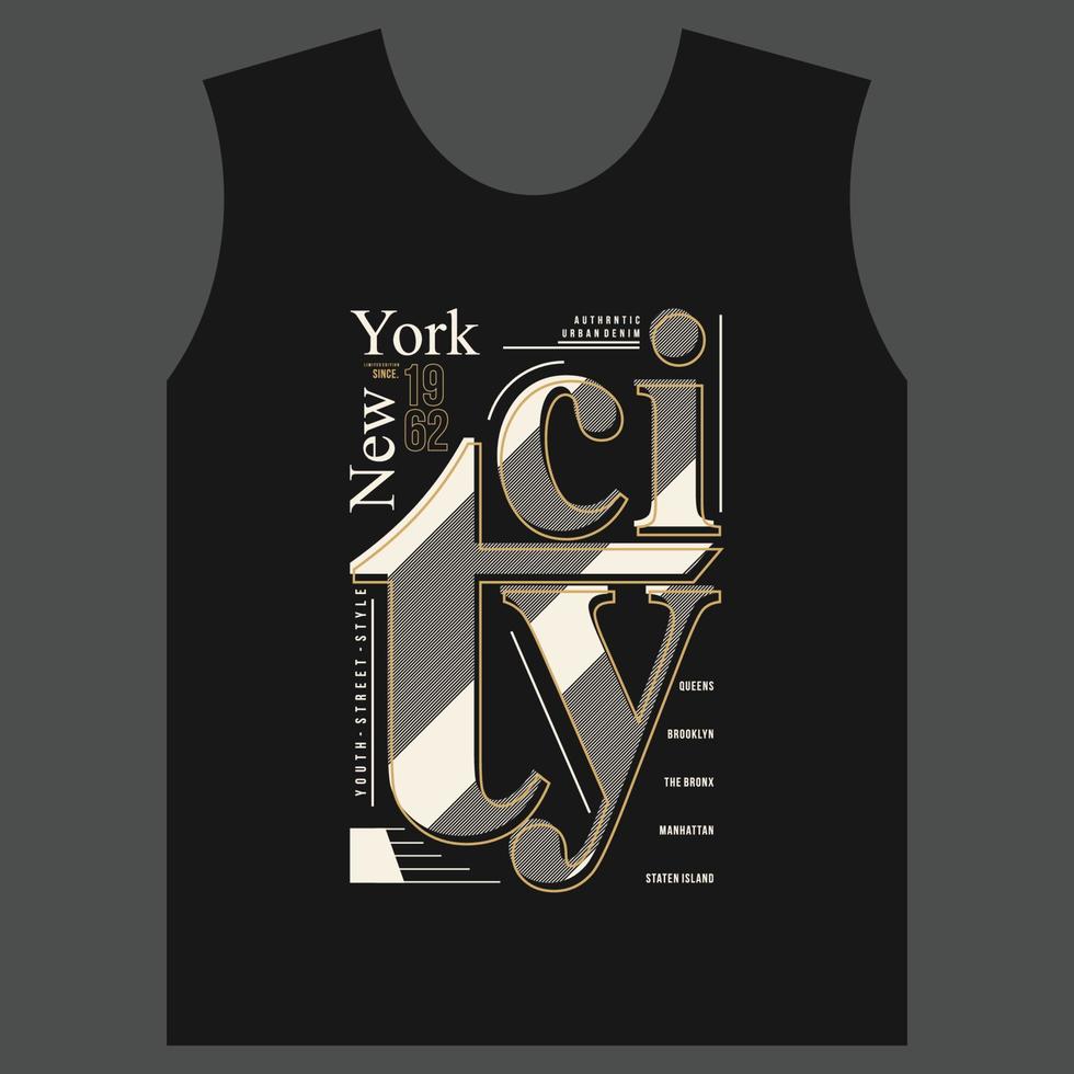 nuovo York città, grafico tipografia vettore, t camicia disegno, illustrazione, bene per casuale stile vettore