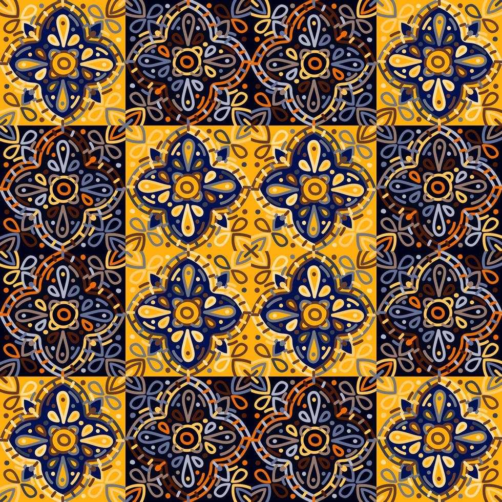 Islam, Arabo, indiano, ottomano motivi mosaico piastrella. decorativo ornamento elementi senza soluzione di continuità modello. vettore