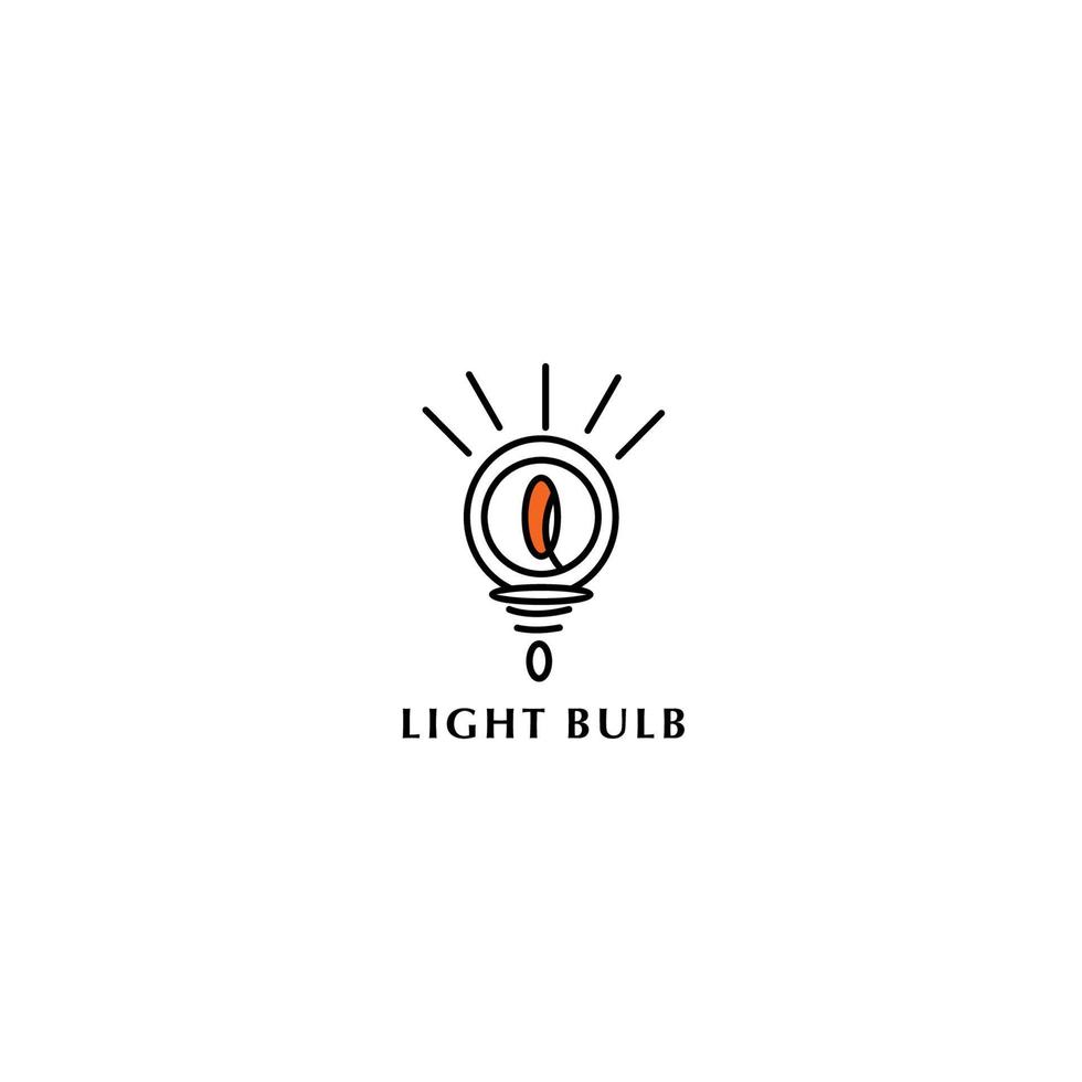 ligh bulbo logo modello. elettricità illustrazione vettore