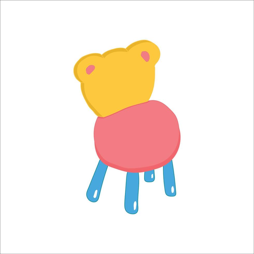 bambino sedia nel il forma di un' orso. vettore illustrazione.