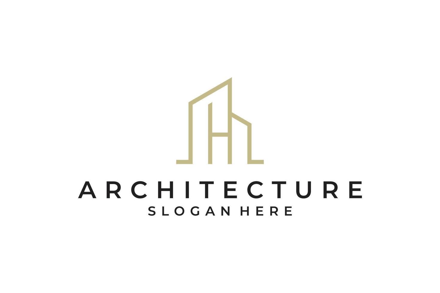 grattacielo architettonico logo design vettore
