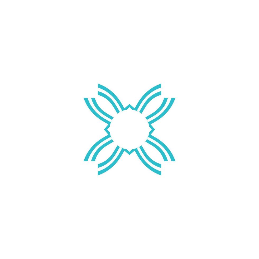 quattro angoli fortuna icona logo semplice fortuna simbolo vettore