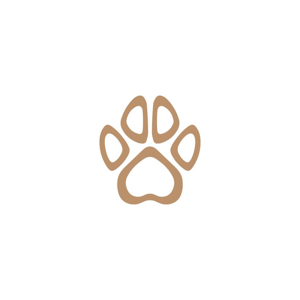 zampa logo animale clinica icona cane zampa logo vettore