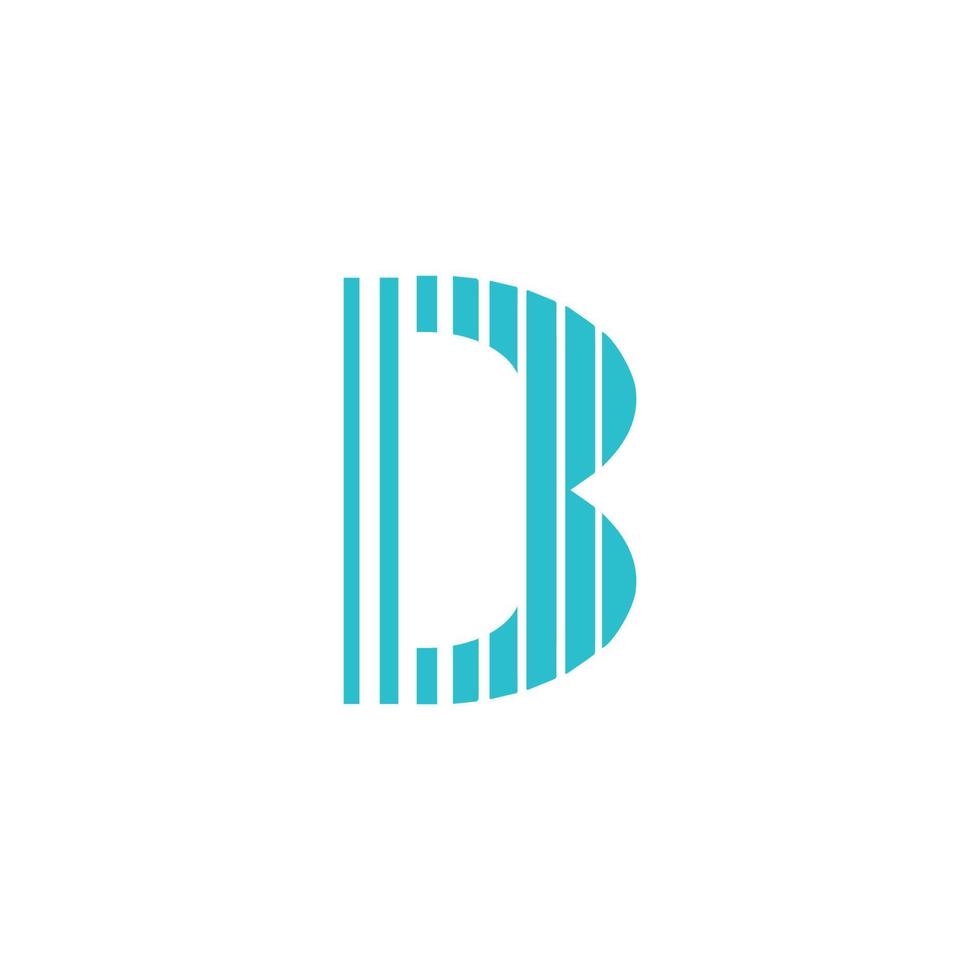 B logo B icona ovale angoli semplice B logo vettore