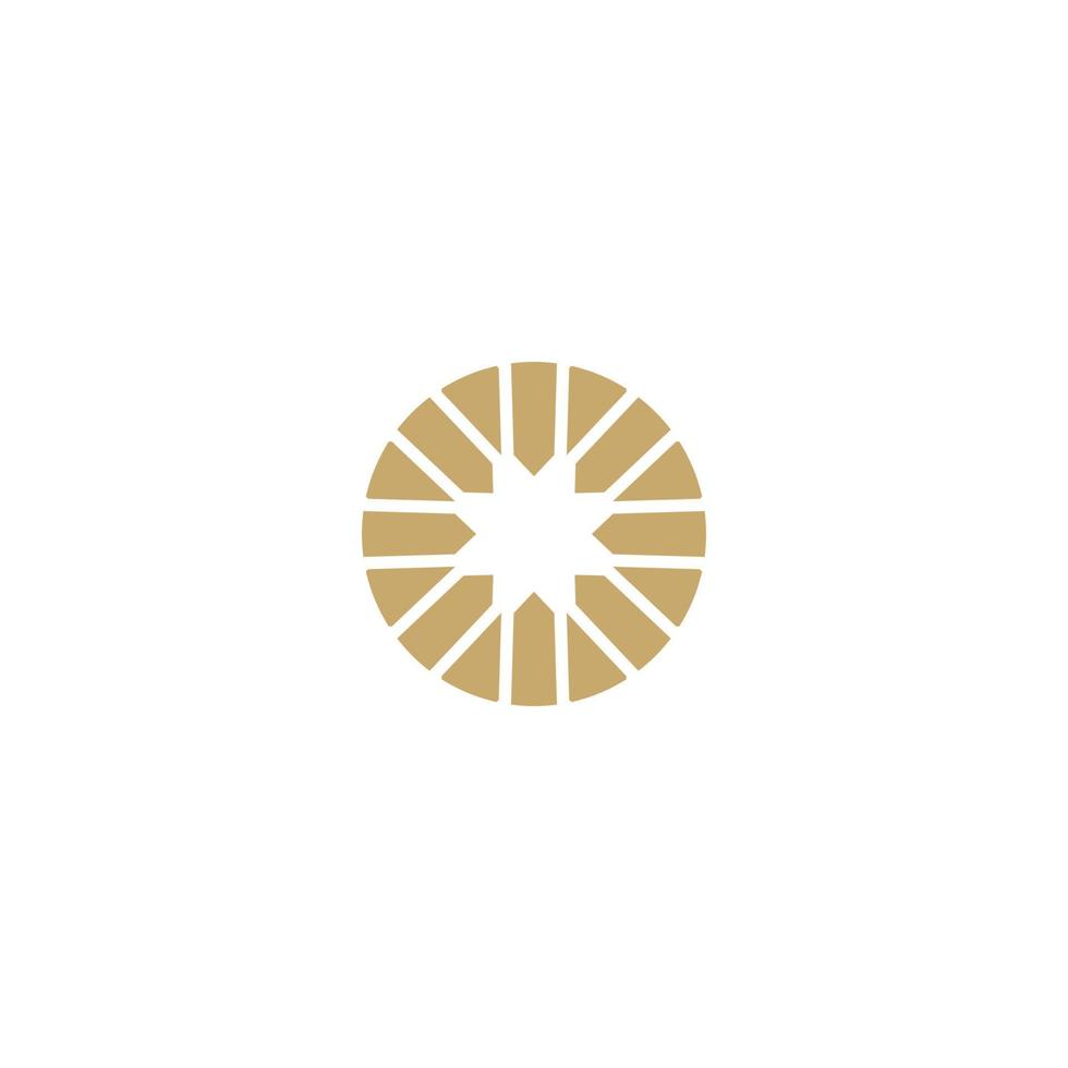 il giro semplice icona logo per tessile vettore