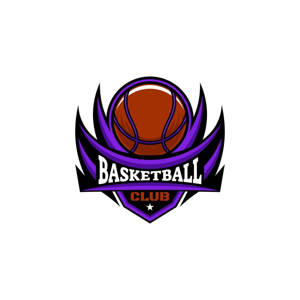 pallacanestro sport emblema logo vettore