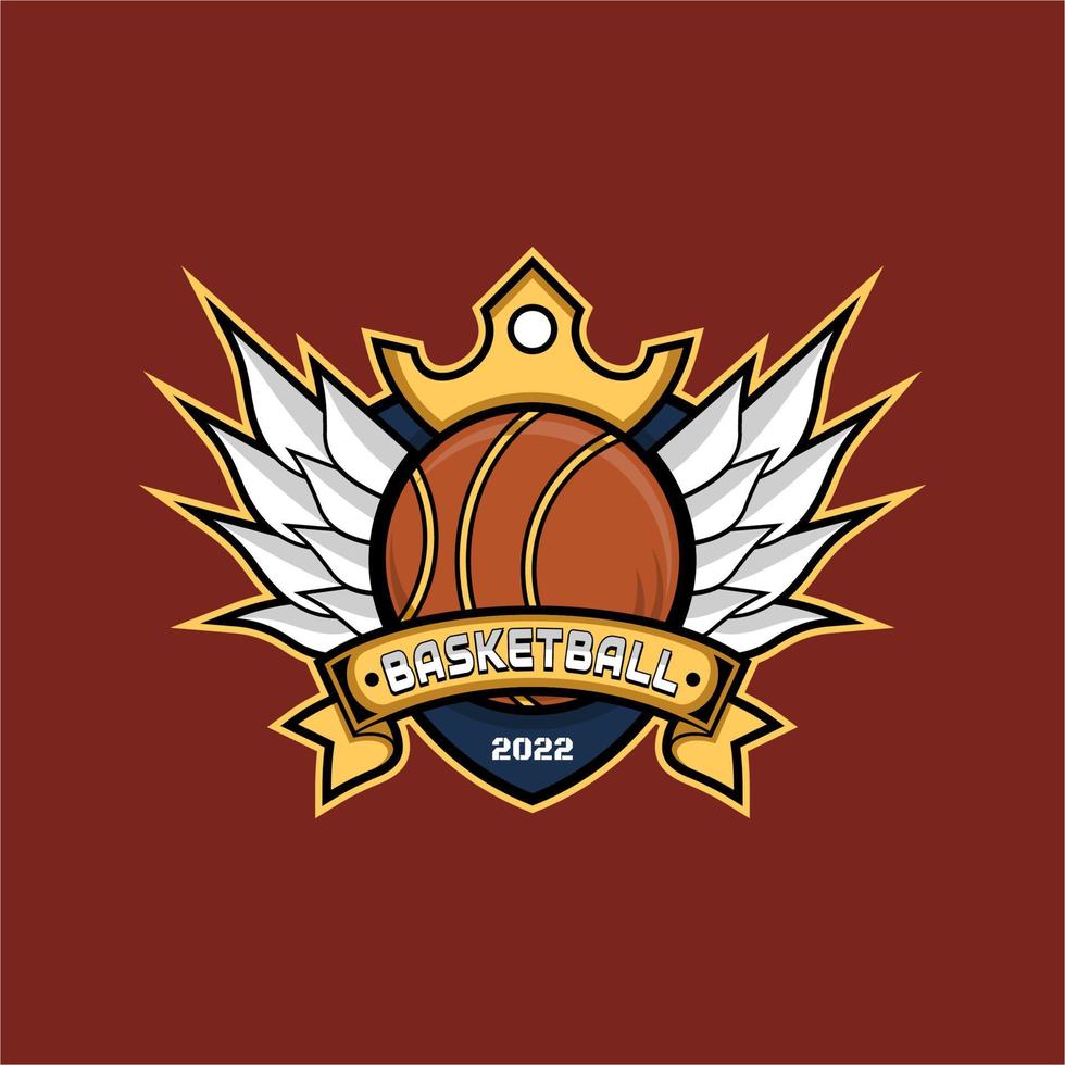pallacanestro sport emblema logo vettore