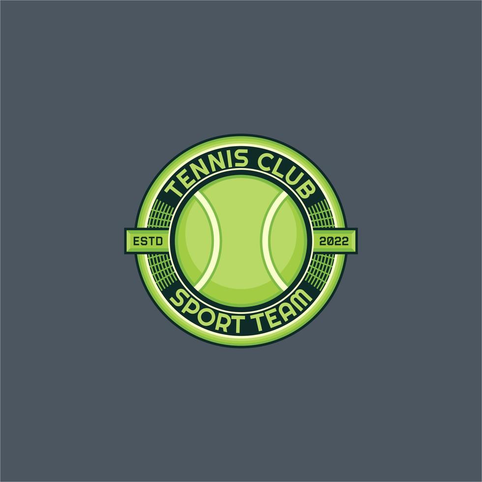 tennis sport emblema logo vettore