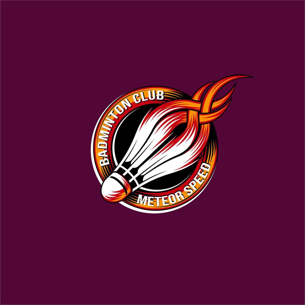 badminton sport emblema logo vettore