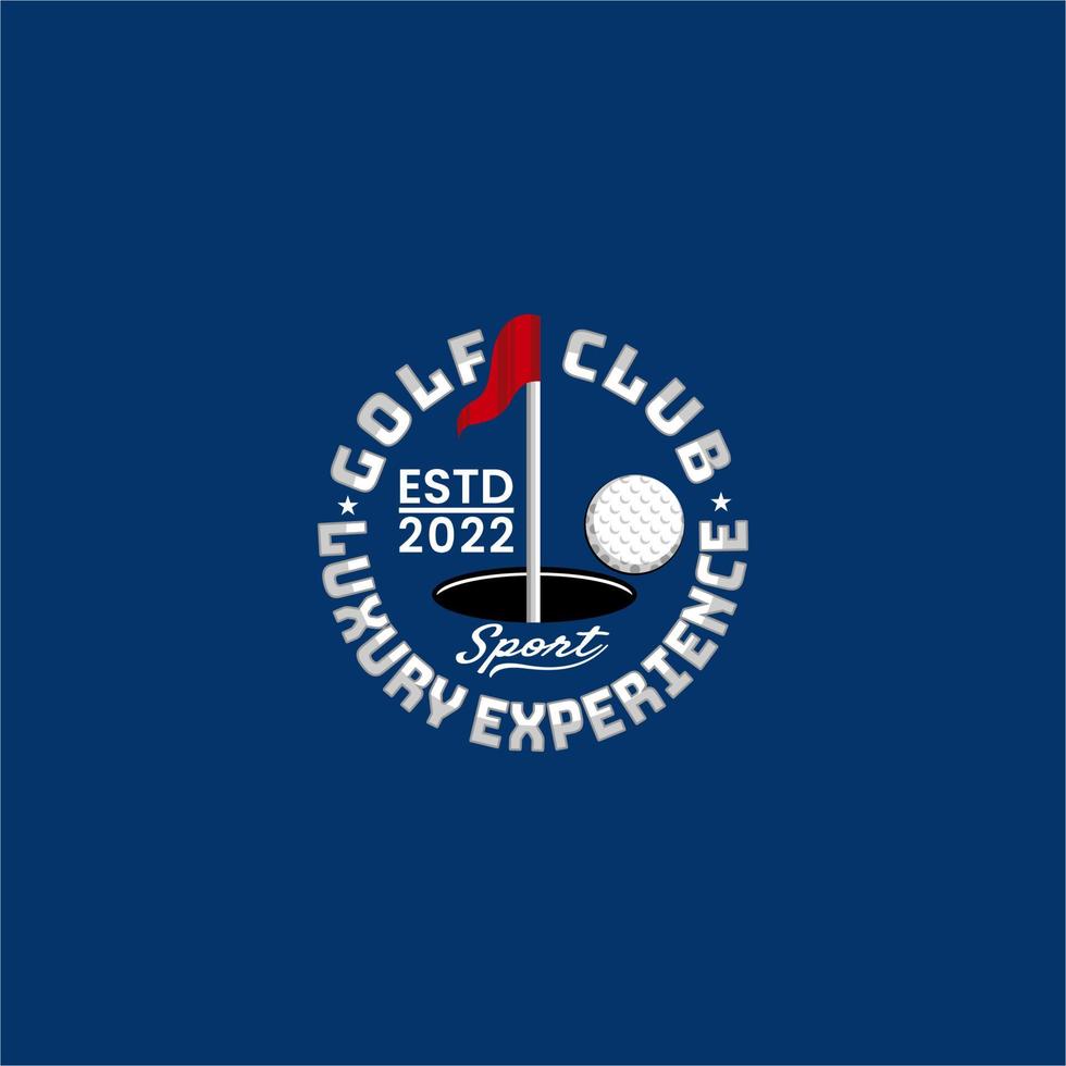 golf sport emblema logo vettore