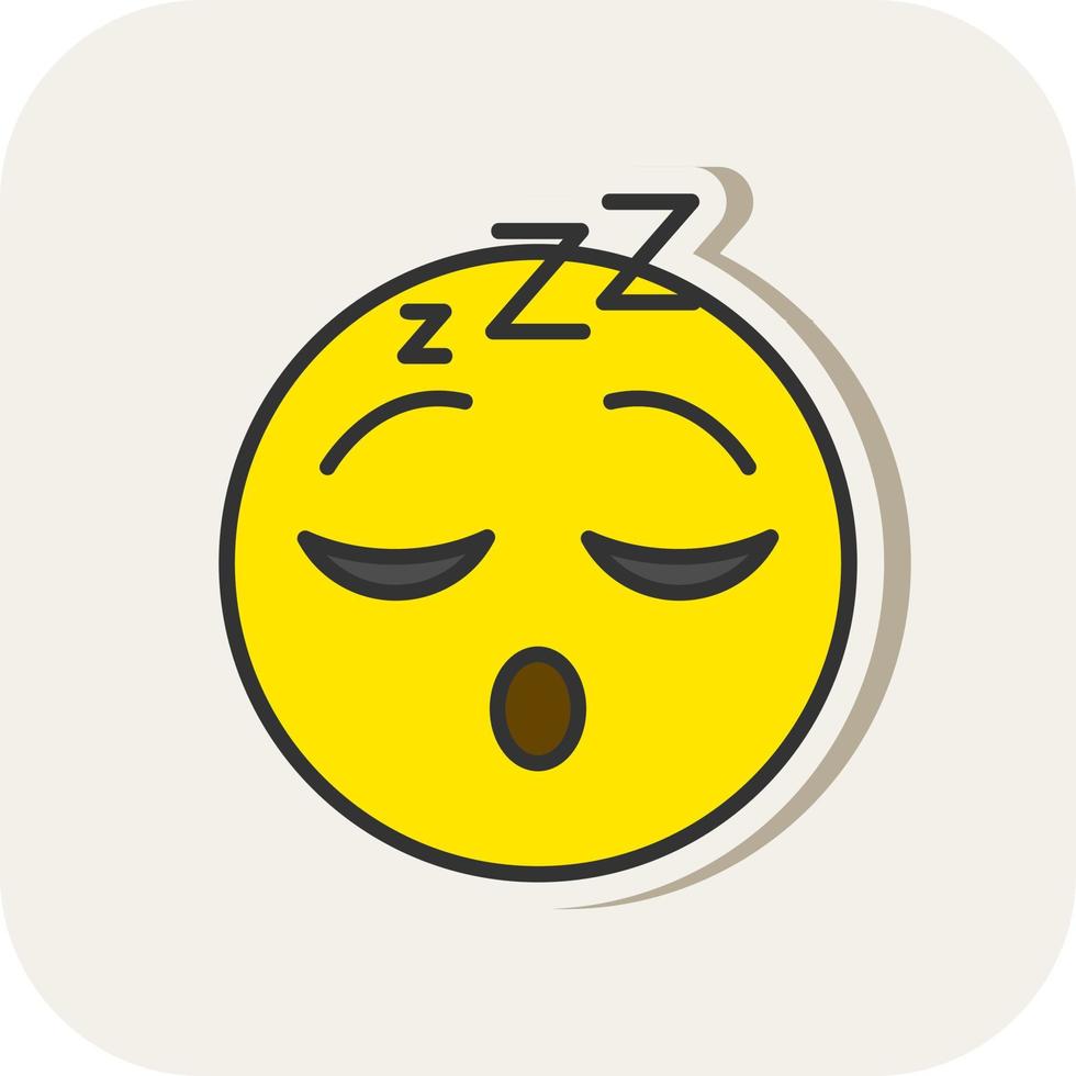 addormentato viso vettore icona design