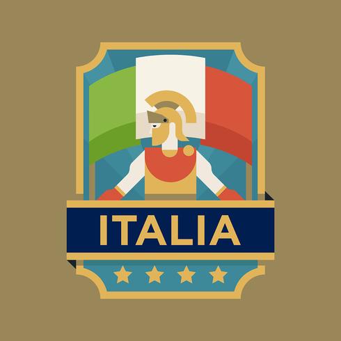 Distintivi di calcio della Coppa del Mondo Italia vettore