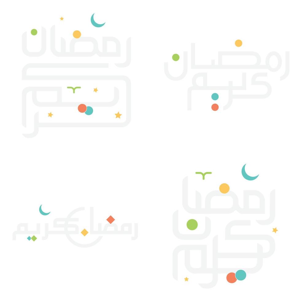 elegante vettore illustrazione di Ramadan kareem con islamico Arabo calligrafia.