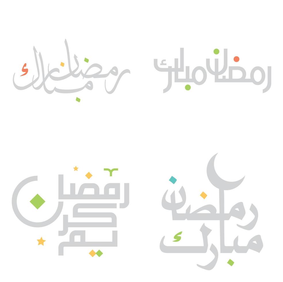 vettore illustrazione di Ramadan kareem saluti con Arabo calligrafia.