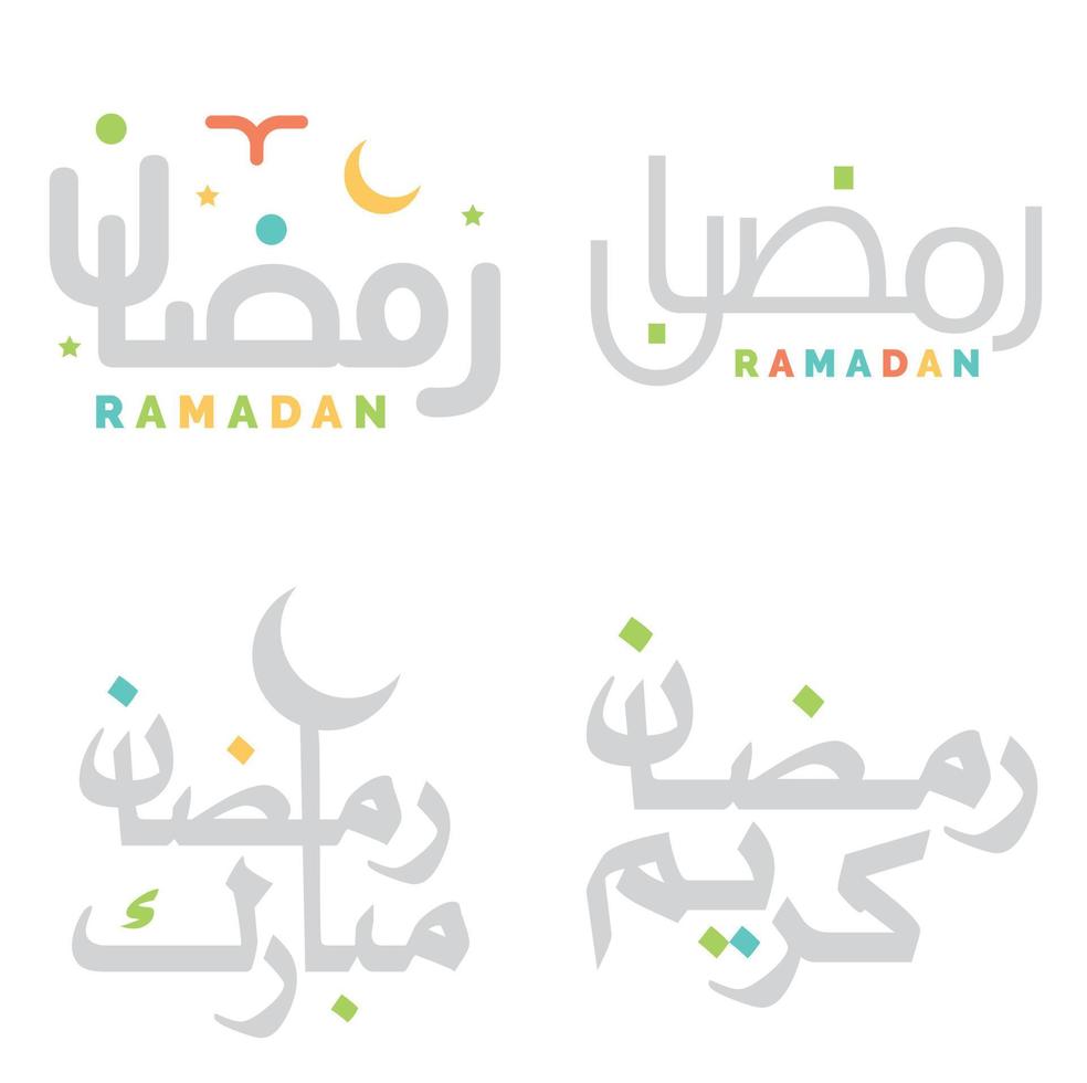 islamico mese di digiuno Ramadan kareem Arabo tipografia vettore illustrazione.