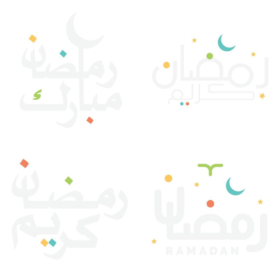 vettore illustrazione di Ramadan kareem saluti nel Arabo calligrafia.