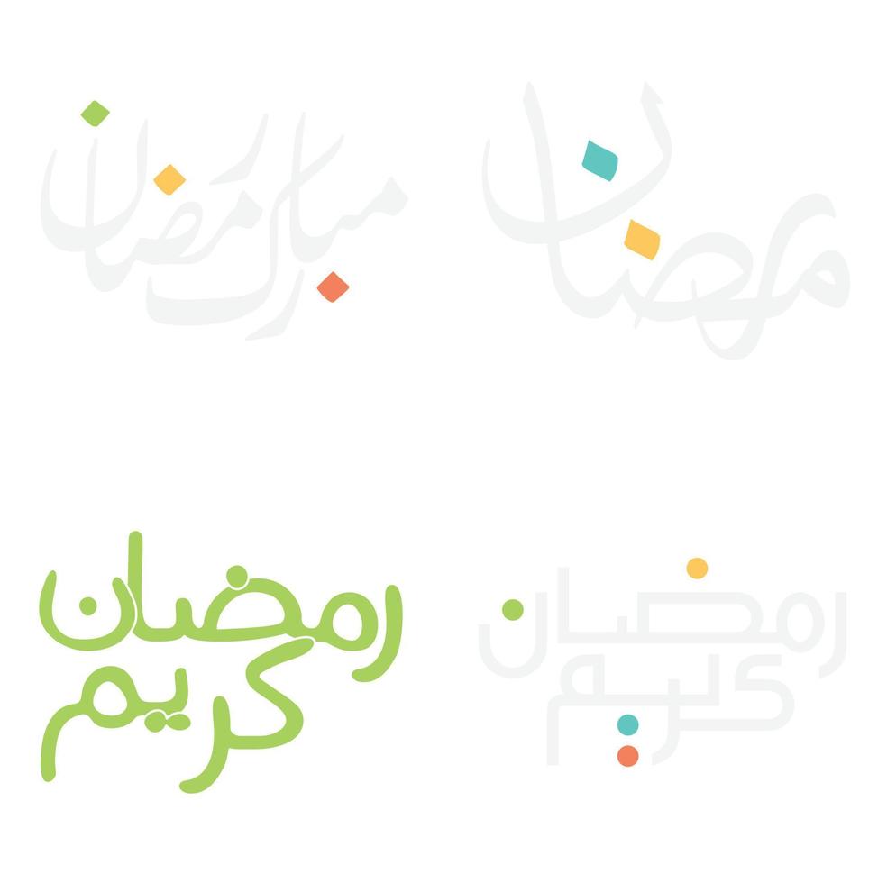 celebrare Ramadan kareem con Arabo calligrafia vettore design.