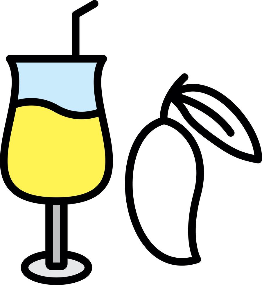 Mango succo vettore icona design