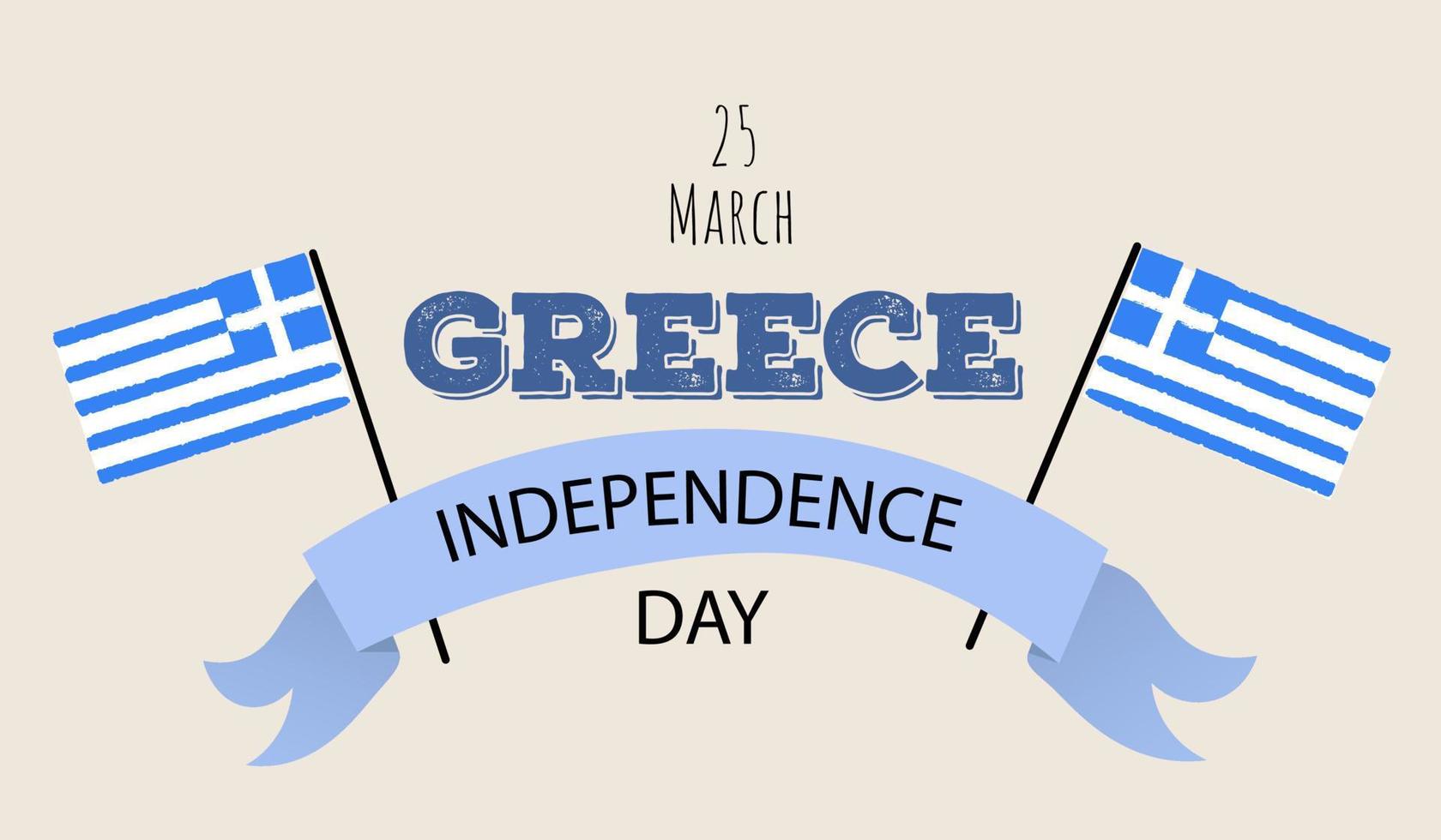 greco indipendenza giorno. nazionale contento vacanza, celebre annuale nel marzo 25. Grecia bandiera. greco blu colore. patriottico elementi. manifesto, carta, bandiera e sfondo. vettore