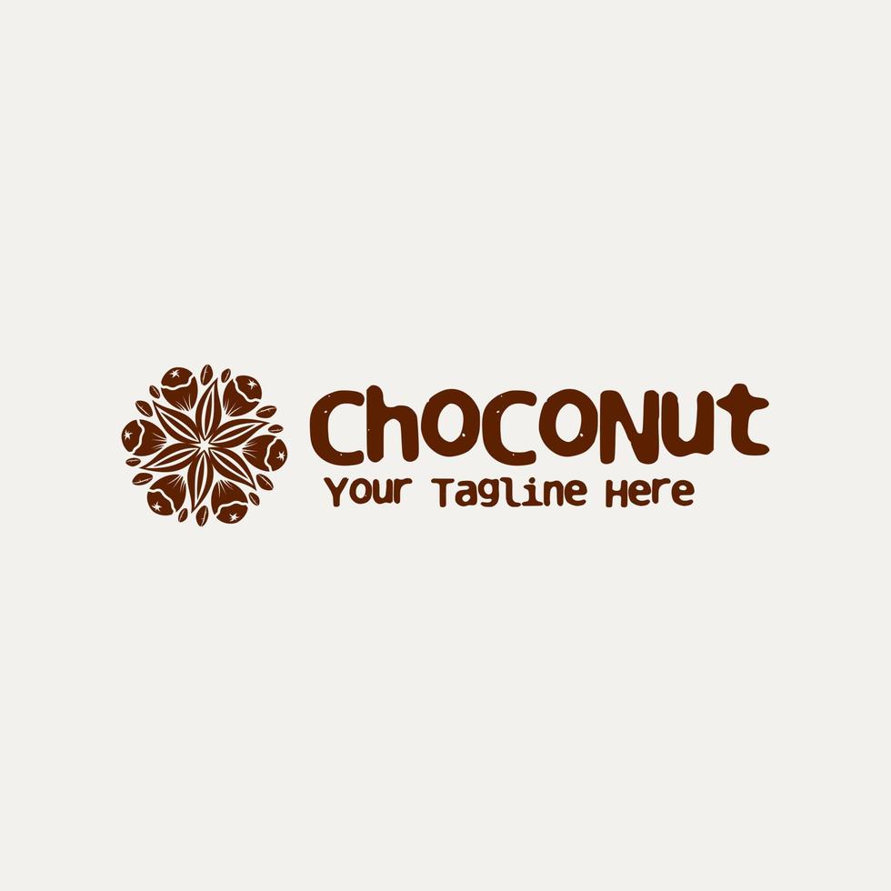 vettore di logo di design di cioccolato unico