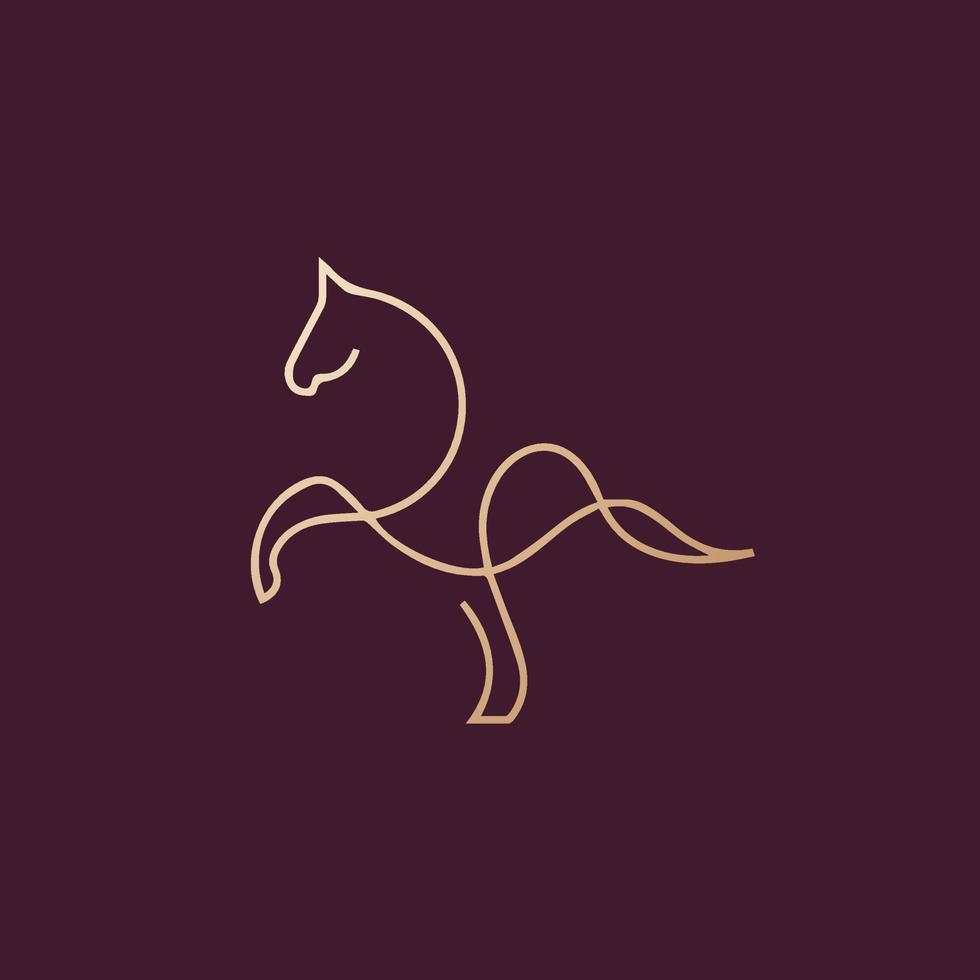 lusso e moderno cavallo o stallone logo design vettore