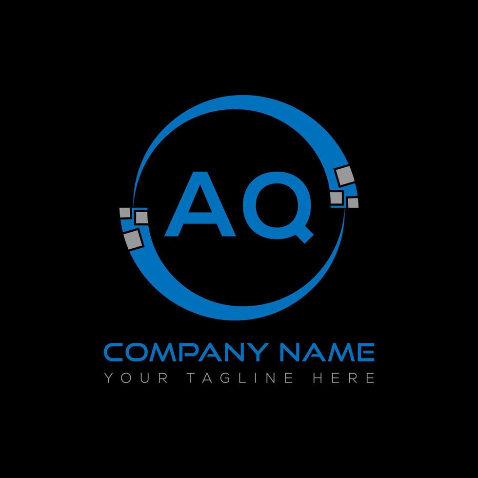 aq lettera logo design creativo. un design unico. vettore