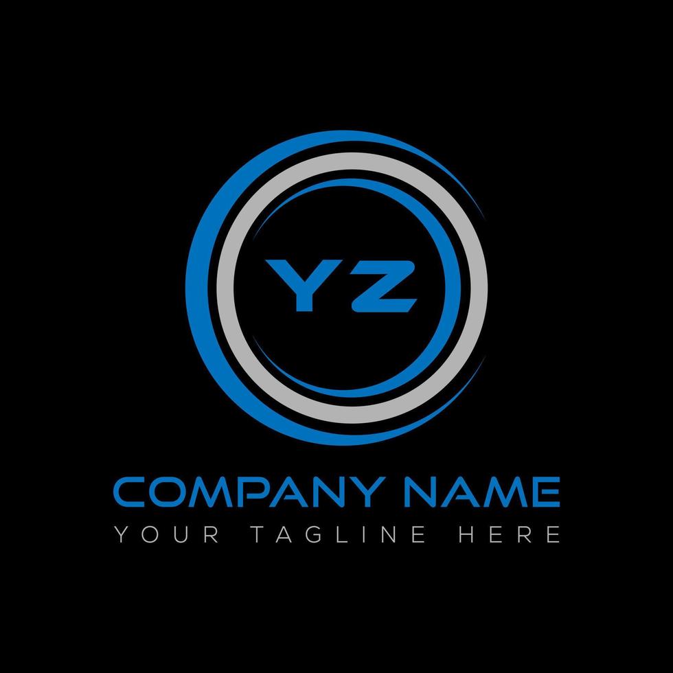 yz lettera logo creativo design. yz unico design. vettore