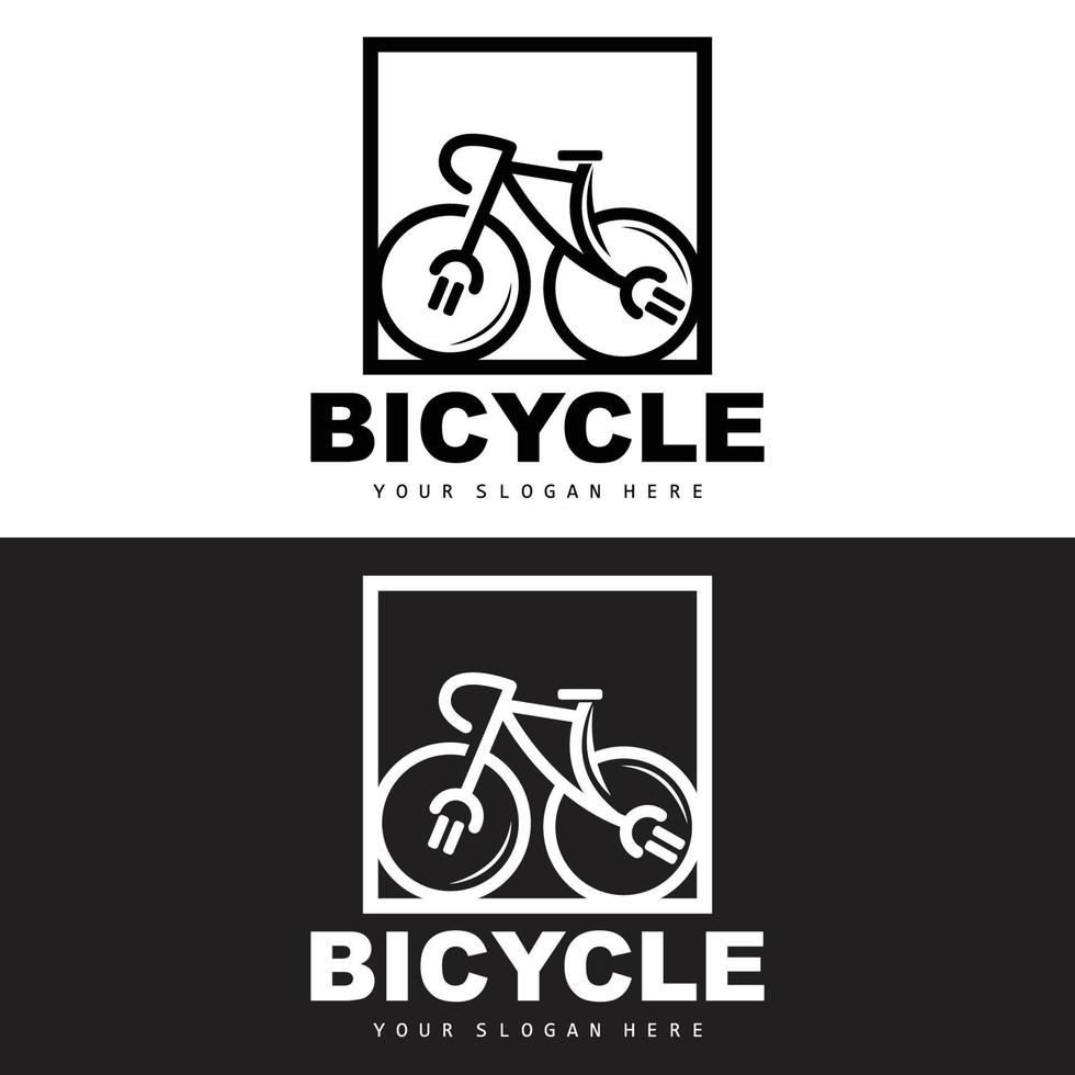 elettrico bicicletta logo, veicolo disegno, sport bicicletta vettore, bicicletta modello icona illustrazione vettore