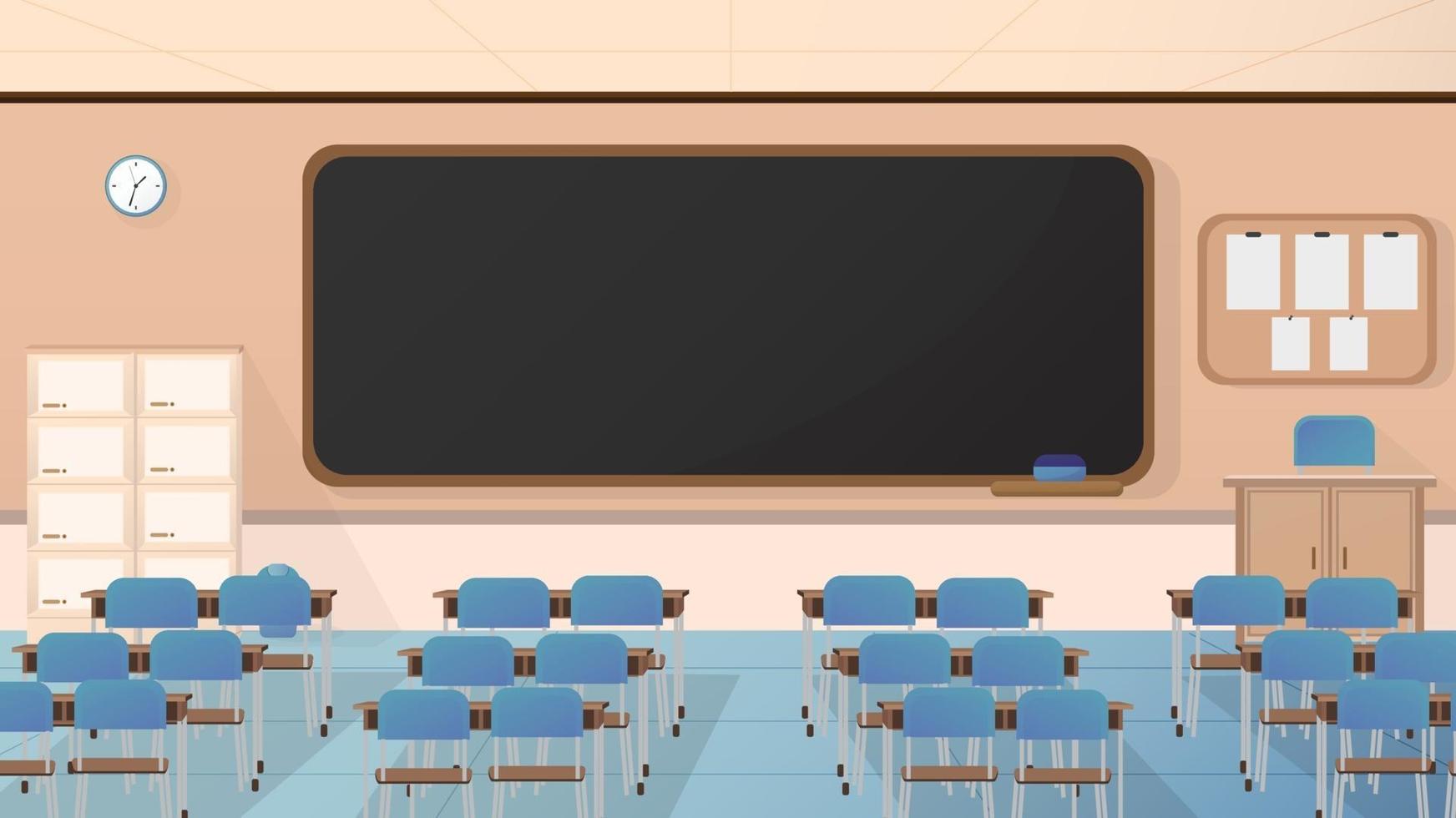 illustrazione di sfondo aula vuota vettore