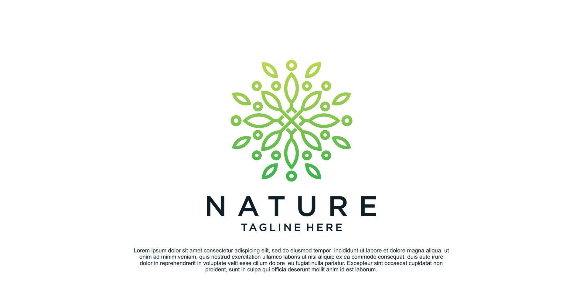 natura logo design con unico concetto premio vettore parte 4