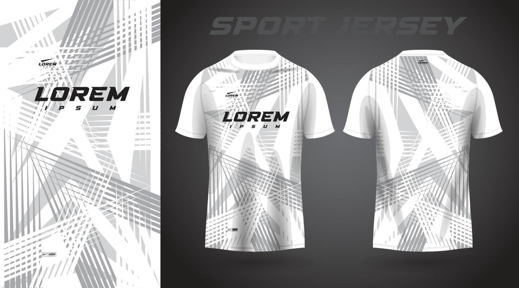 bianca grigio camicia calcio calcio sport maglia modello design modello vettore