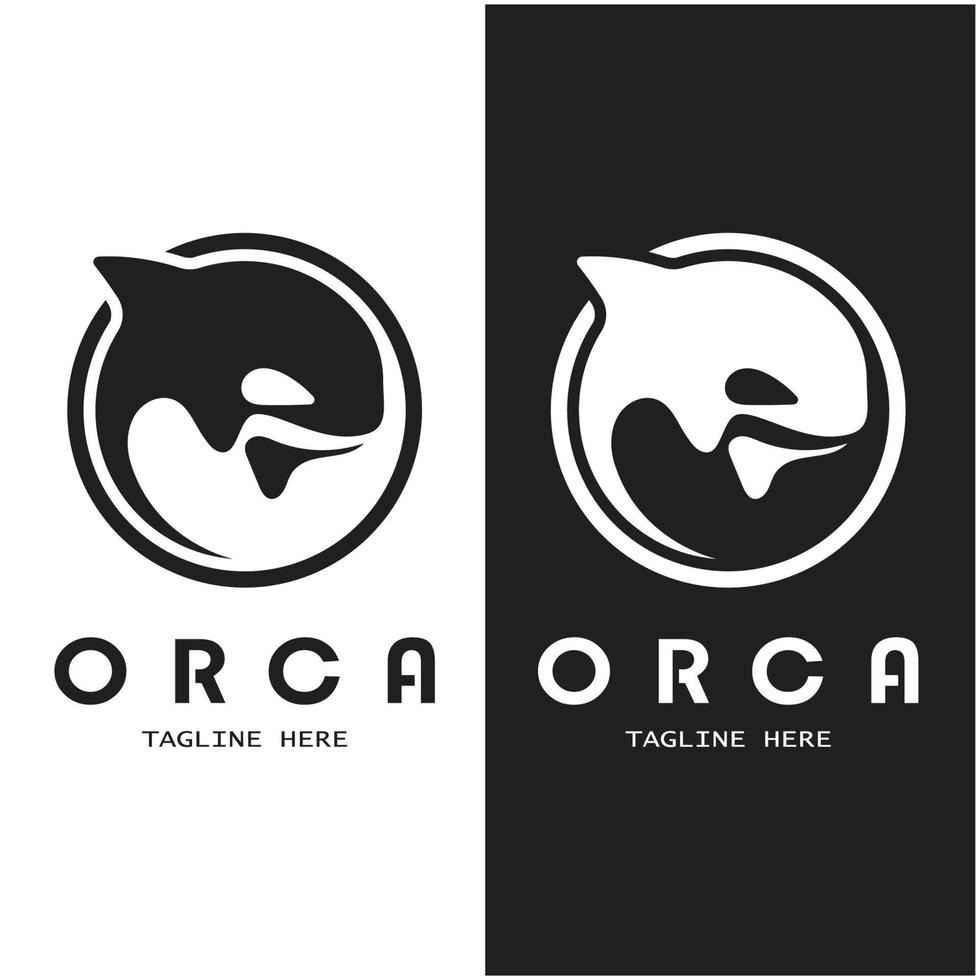 semplice orca balena animale illustrazione logo creativo disegno, uccisore balena, subacqueo animale. logo per attività commerciale, identità e branding, badge, conservazione, ecologia concetto, mare animale protezione, vettore