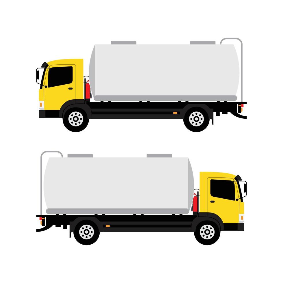 vettore serbatoio camion macchina. vettore di acqua e olio. illustrazione concetto