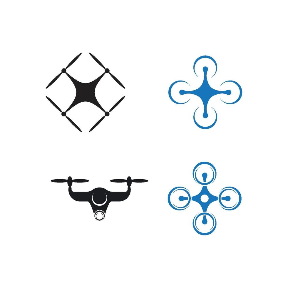 set vettoriale logo drone