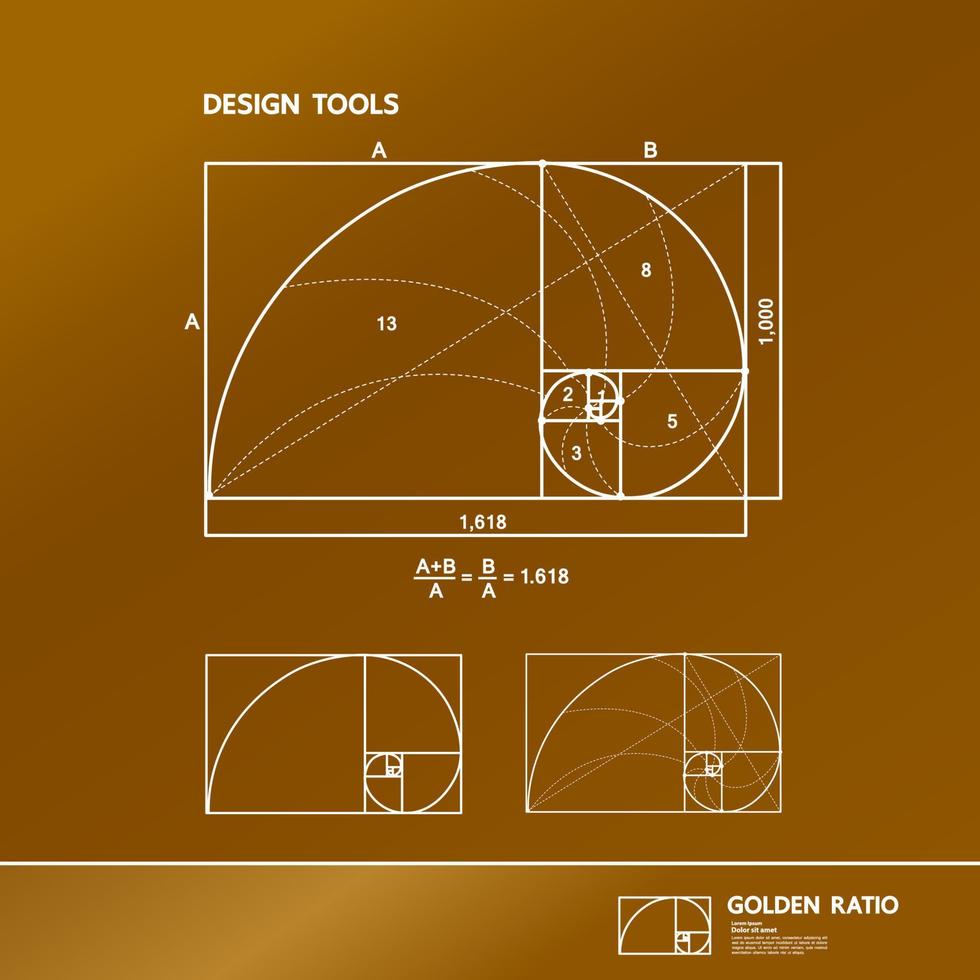 d'oro rapporto per creativo design sezione vettore illustrazione.