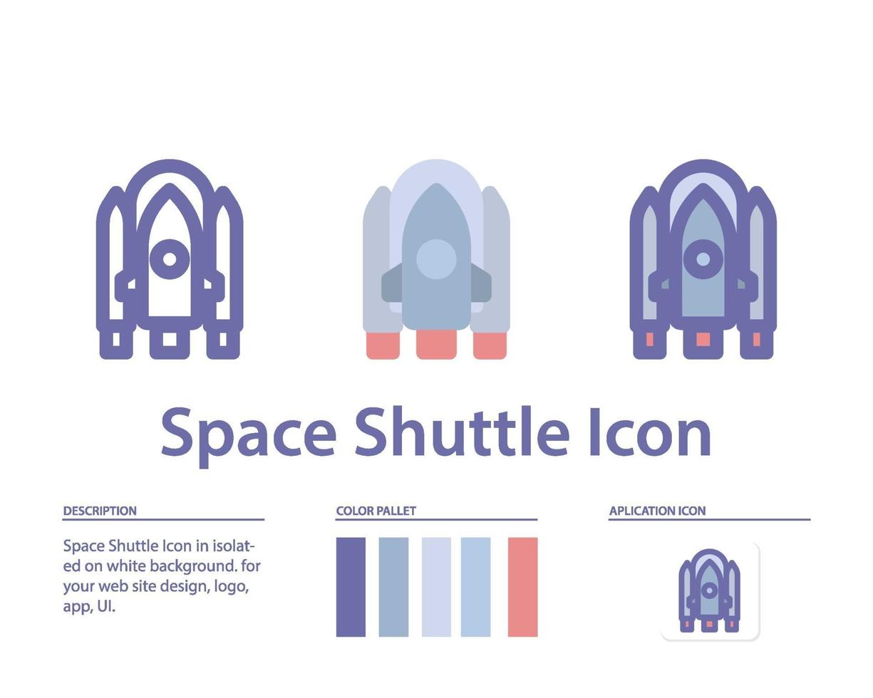 icona dello space shuttle in isolati su sfondo bianco. per il design del tuo sito web, logo, app, ui. illustrazione grafica vettoriale e tratto modificabile. eps 10.