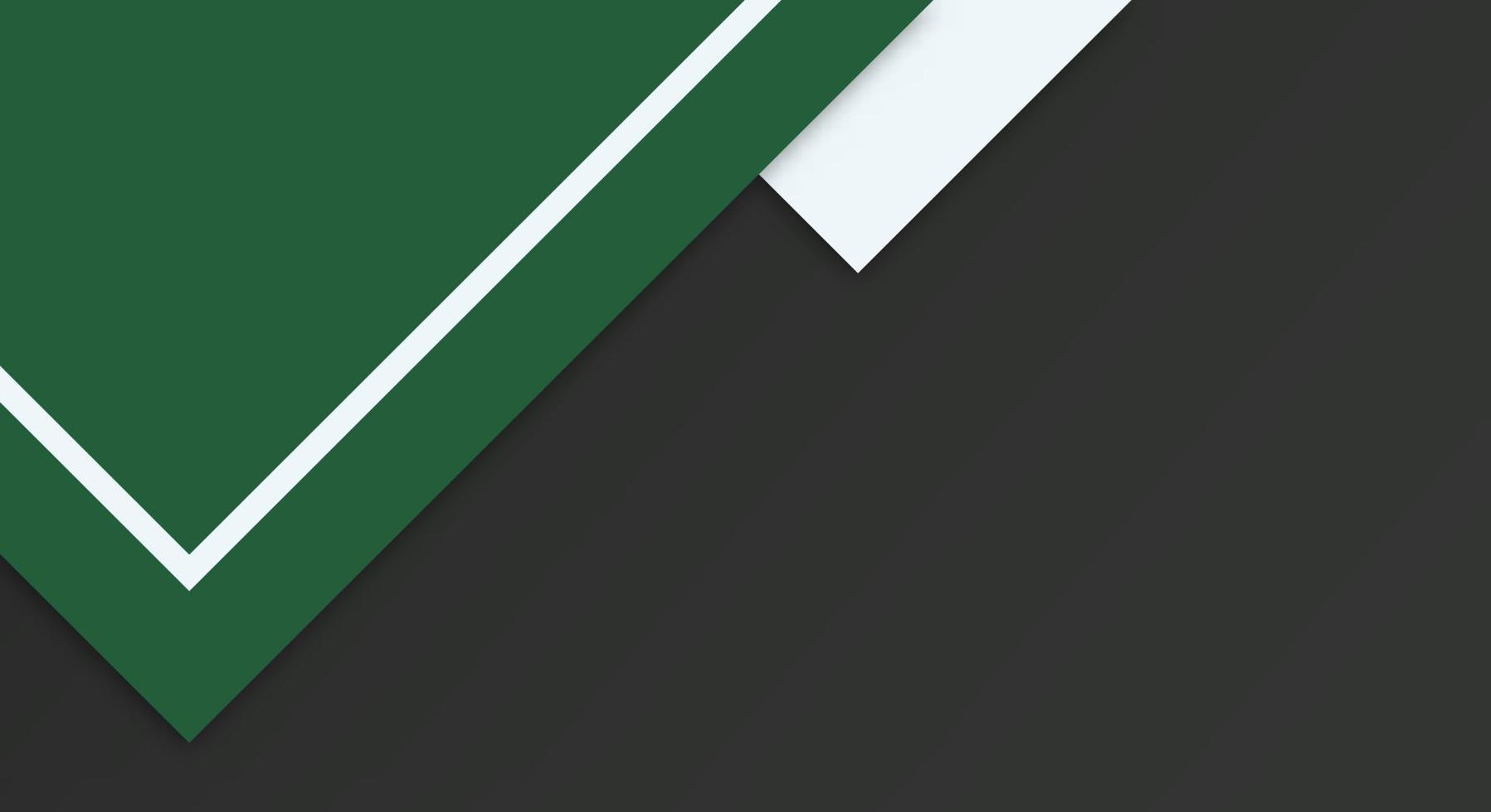 astratto semplice forma con verde, bianca e nero colore sfondo con papercut stile per sfondo vettore