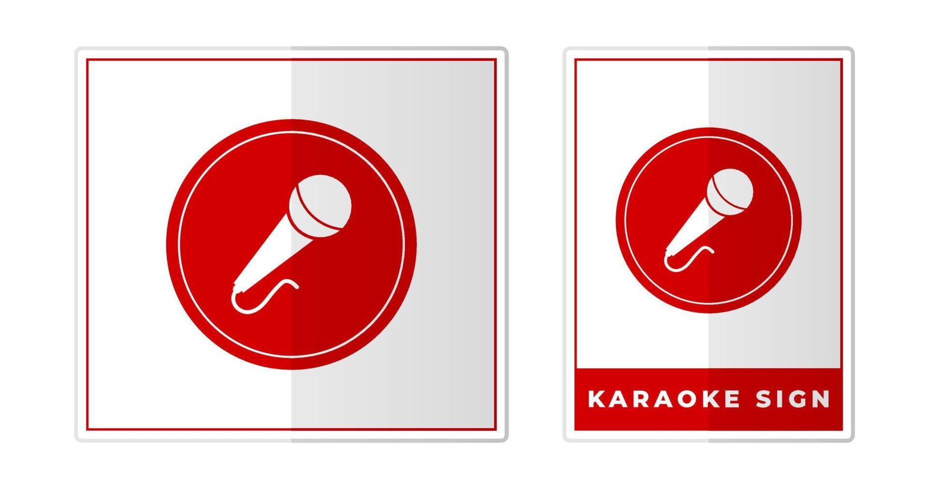 karaoke cartello etichetta simbolo icona vettore illustrazione