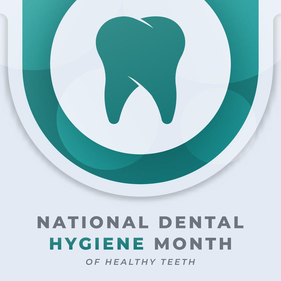 contento nazionale dentale igiene mese celebrazione vettore design illustrazione per sfondo, manifesto, striscione, pubblicità, saluto carta